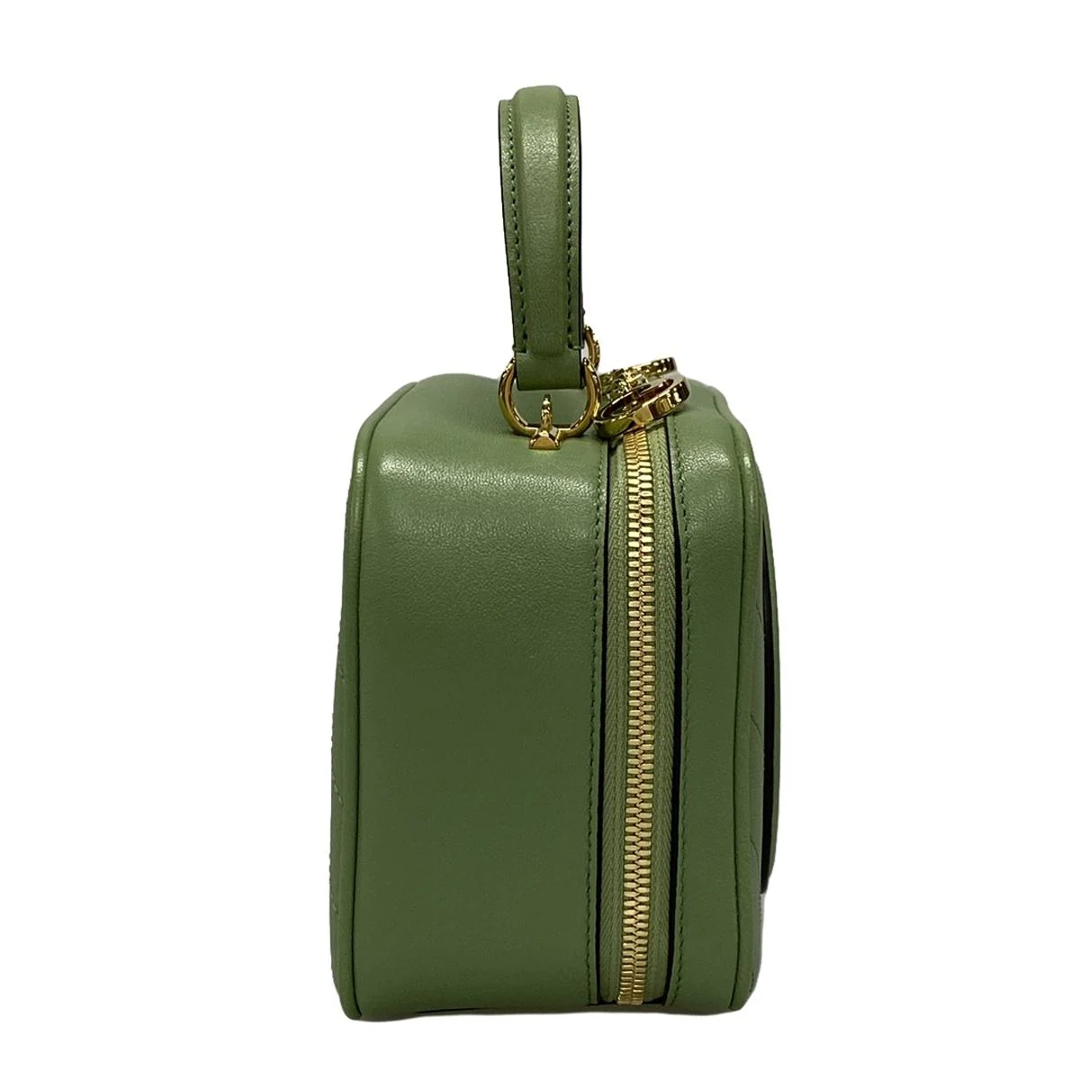 PRE-OWNED GG Blondie Small Top Handle Bag Light Green Leather