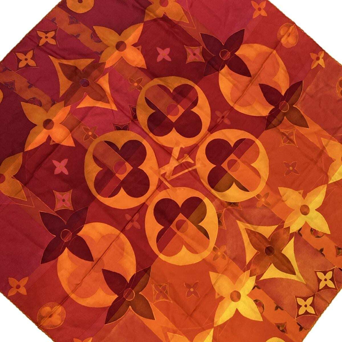 PRE-OWNED LV Bordeaux Orange Scarf