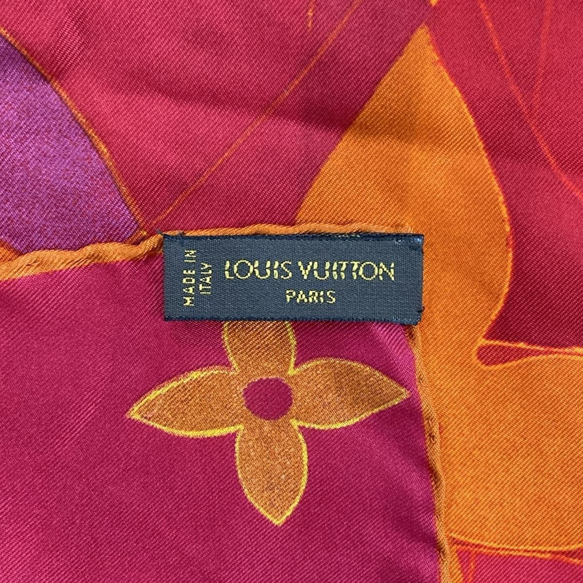 PRE-OWNED LV Bordeaux Orange Scarf