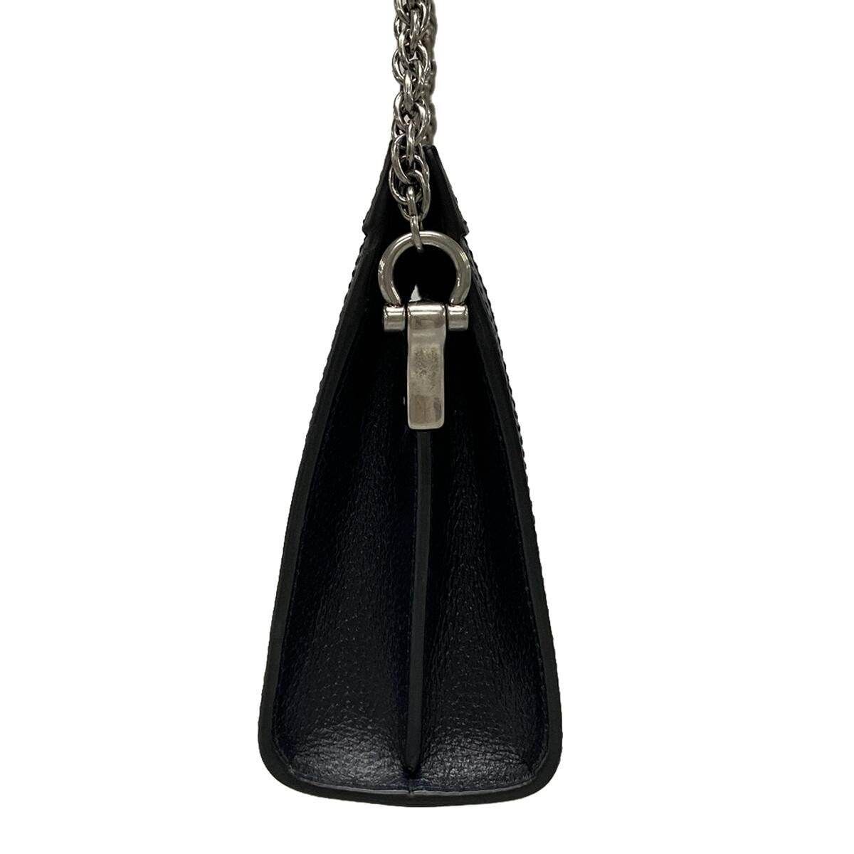 Bolso de hombro pequeño de piel de PVC color azul marino oscuro y rojo GG Ophidia de segunda mano