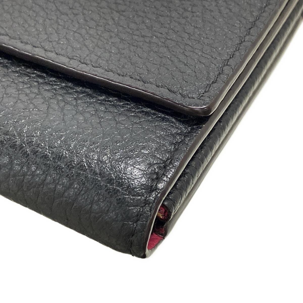 PRE-OWNED LV Portefeuille Capsine Capucines Long Wallet Noir Taurillon Leather