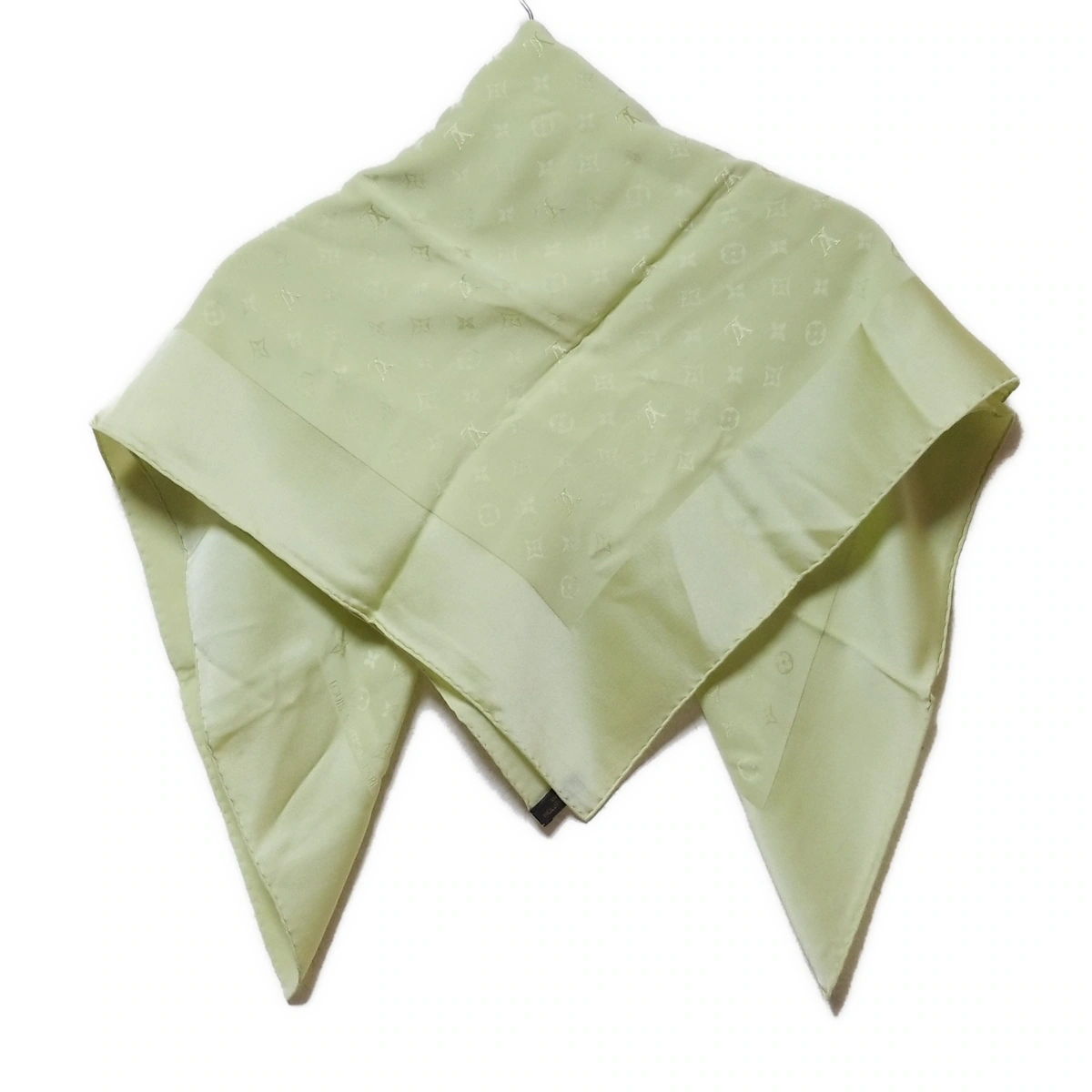 PRE-OWNED LV  Carre Monaco Scarf Pistachio
