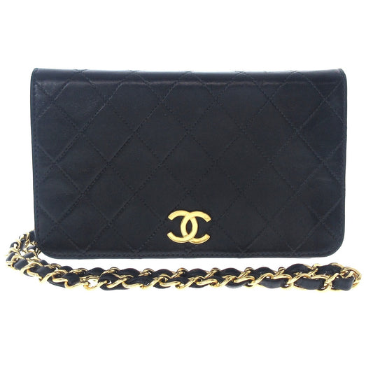 CHANEL - Mini Matelasse Shoulder Bag Black Lambskin