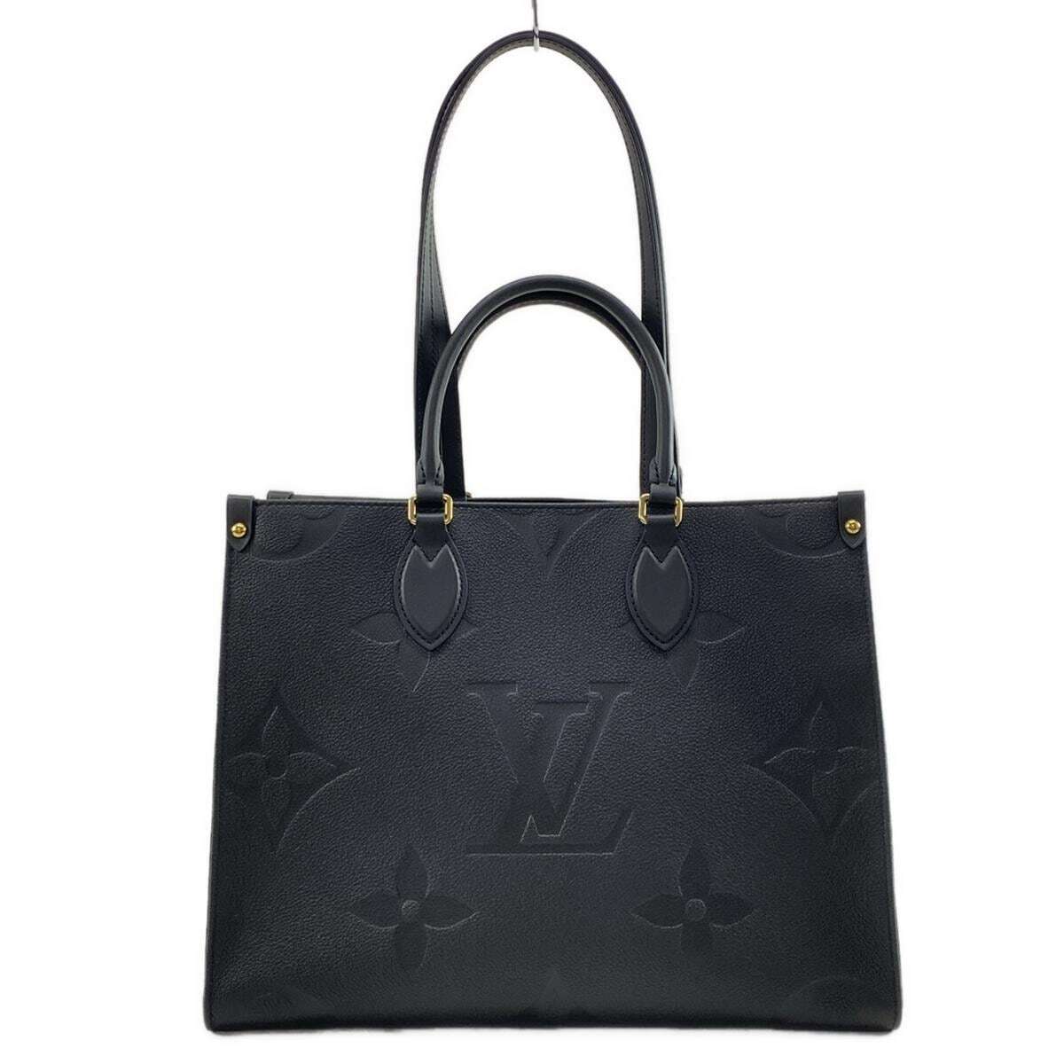 PRE-OWNED LV Onthego MM Noir Monogram Empreinte Tote Bag (PART 2)