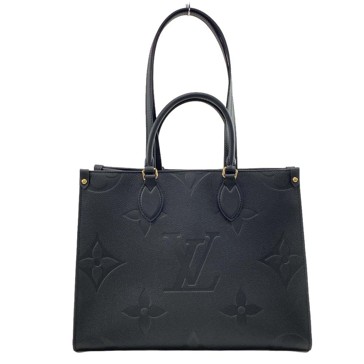 PRE-OWNED LV Onthego MM Noir Monogram Empreinte Tote Bag (PART 2)