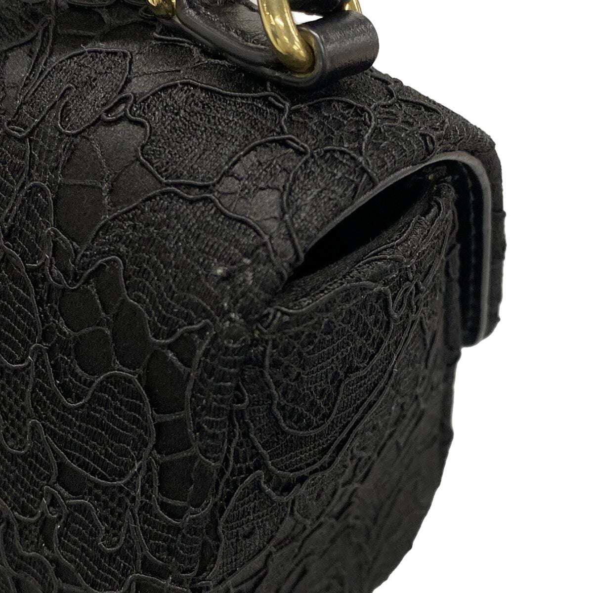 PRE-OWNED Bambino Black Chemical Fiber Leather Shoulder Bag