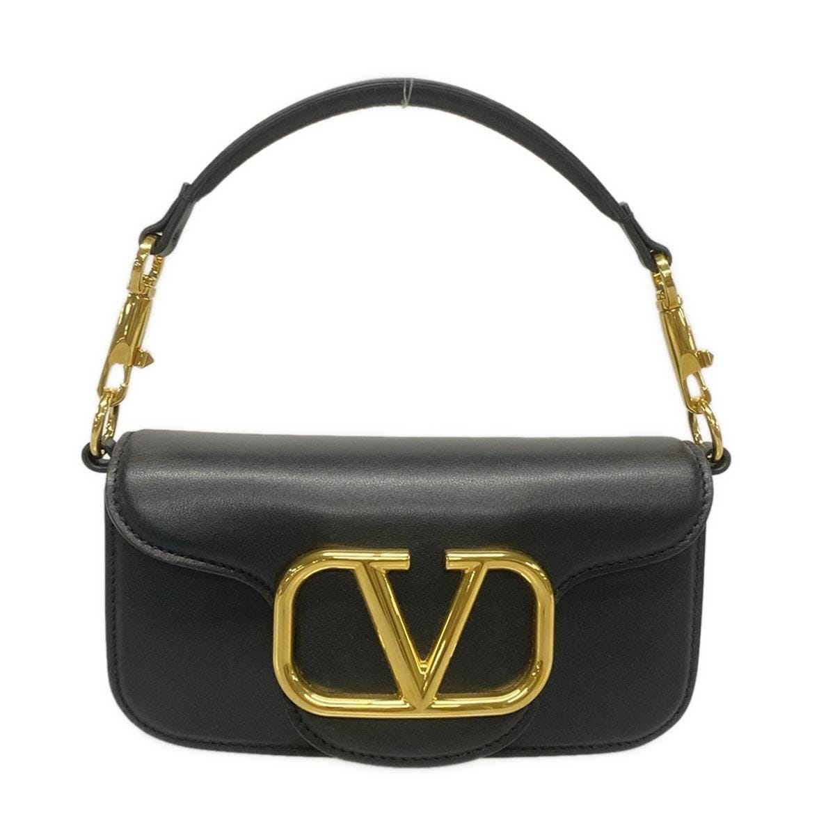 PRE-OWNED Loco Handbag Black Gold Leather Hardware