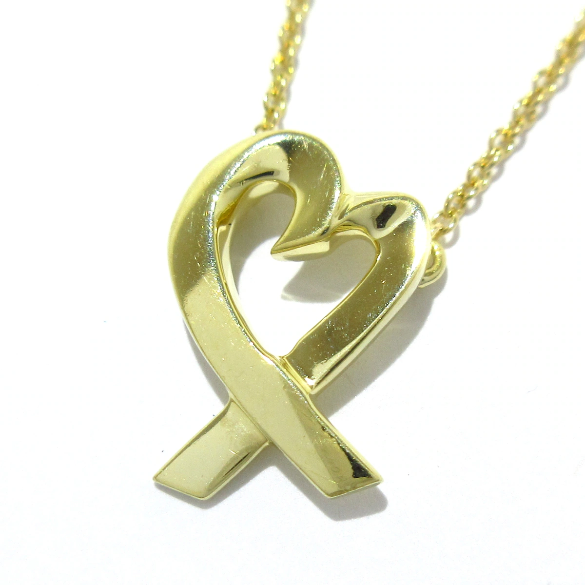 Collar Corazón Amoroso de Oro Amarillo de 18 Quilates USADO