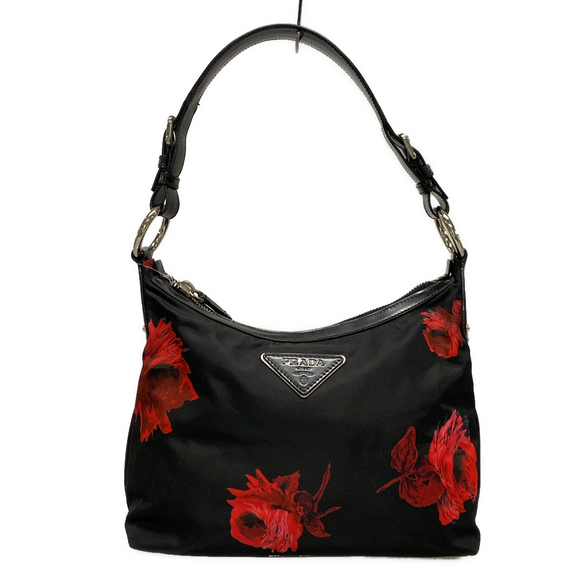 Bolso de hombro Tessuto Stampata Roses negro de segunda mano