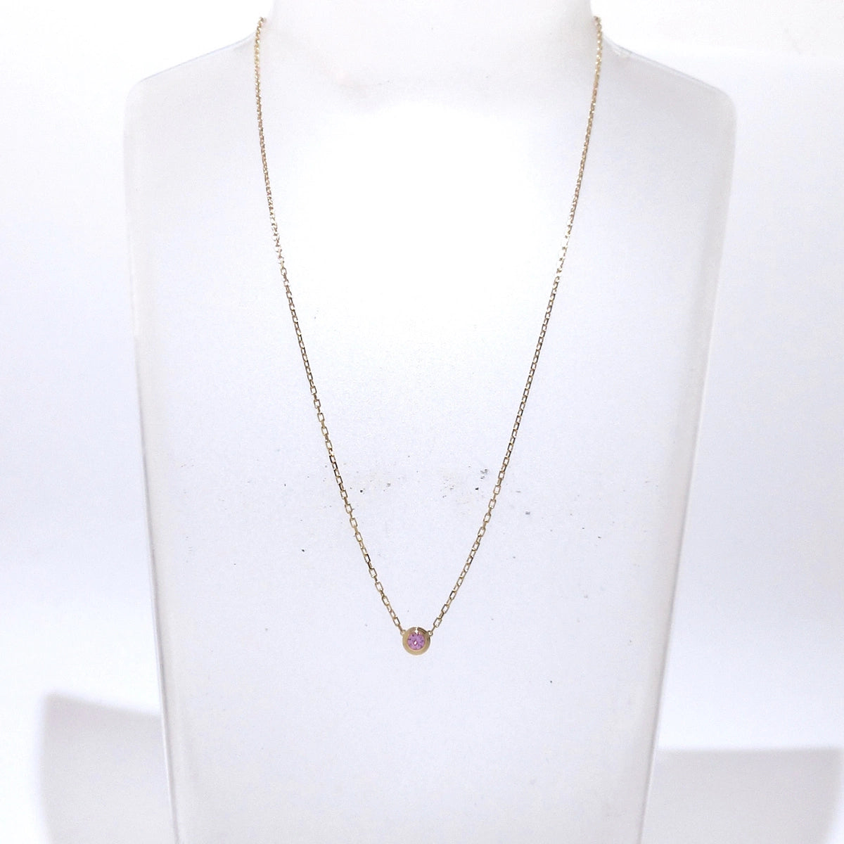 Collar Cartier d'Amour de oro rosa de 18 quilates con zafiro rosa USADO