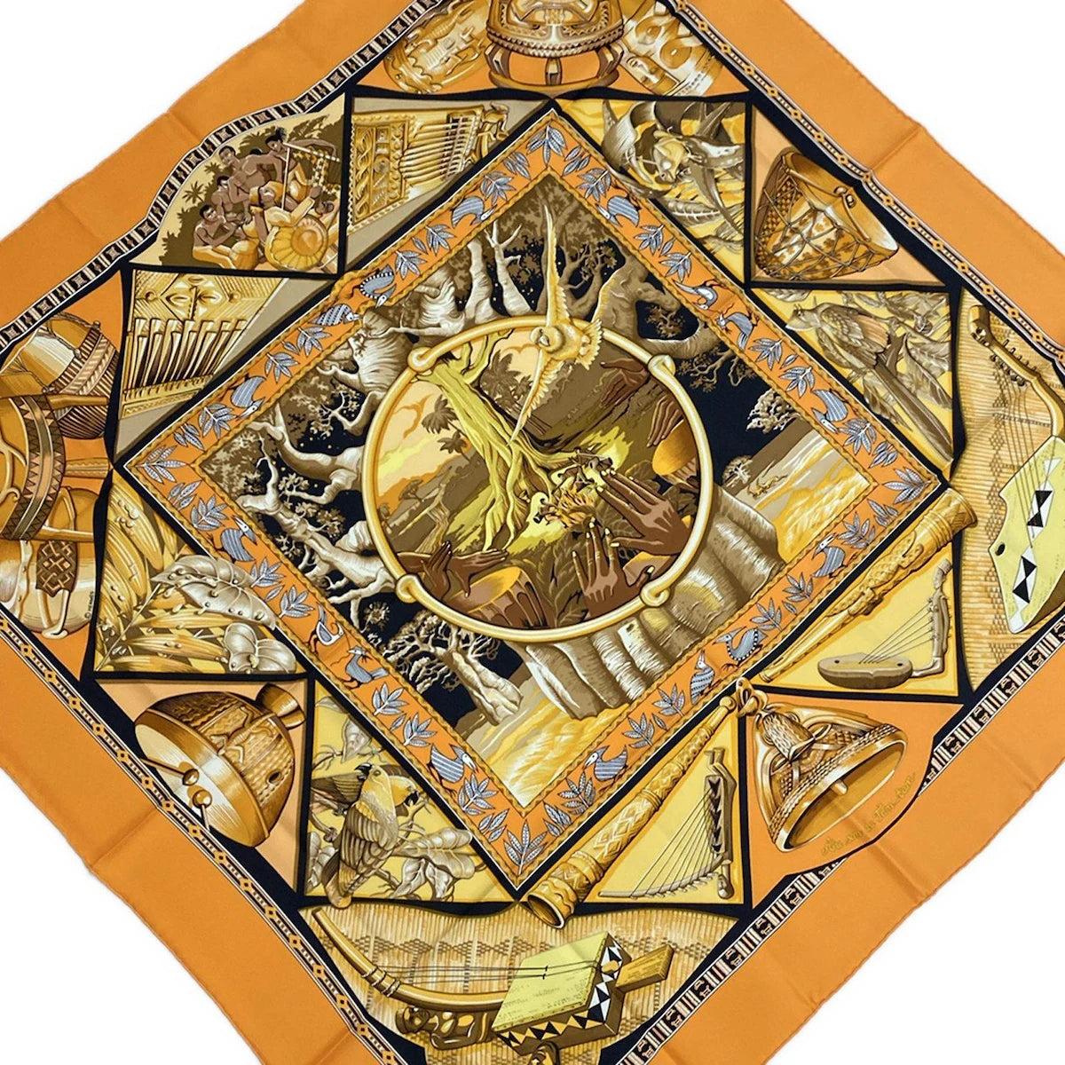 PRE-OWNED Carre 90 Soie Silk Scarf