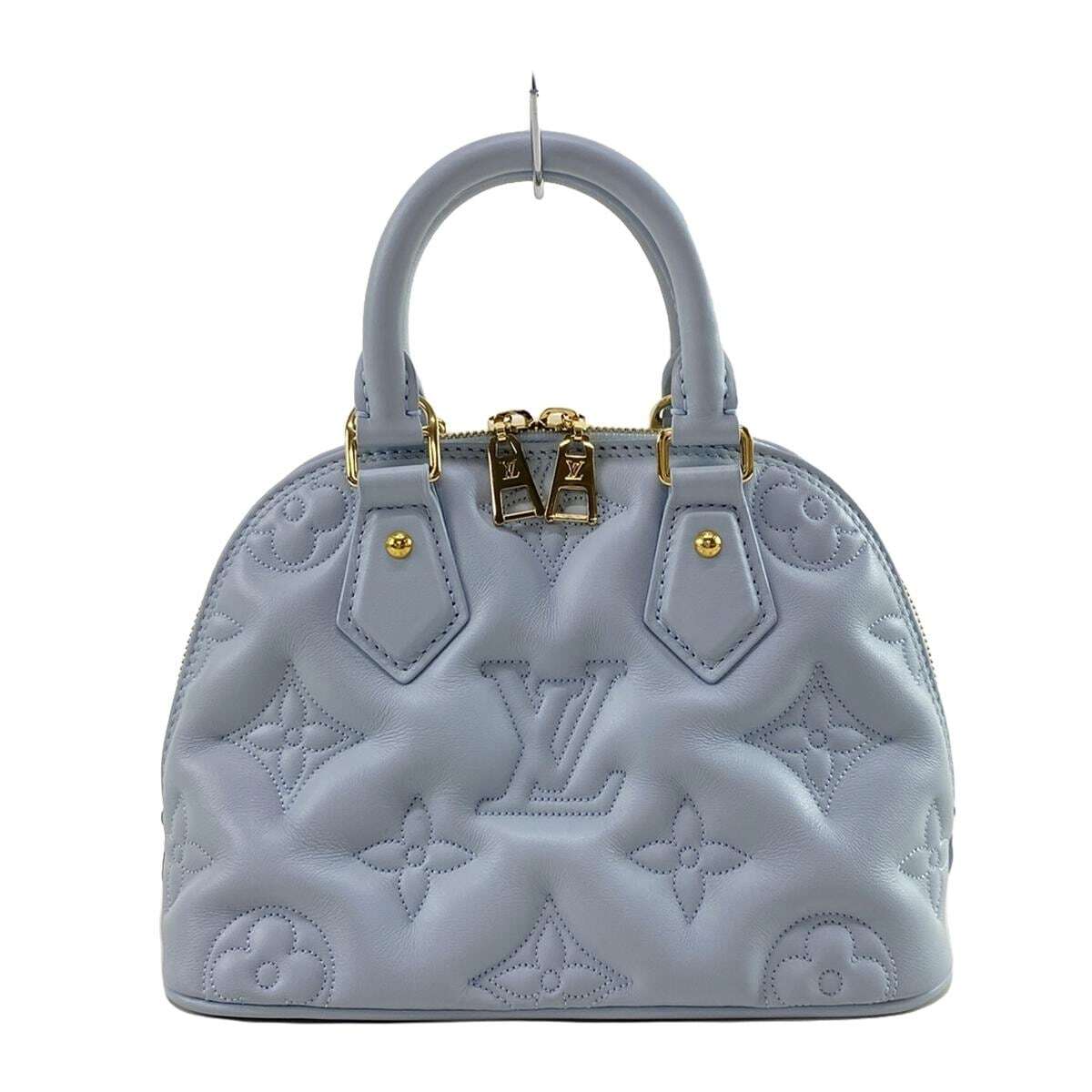 PRE-OWNED LV Alma BB Bubblegram Light Blue Calf Leather Crossbody Bag