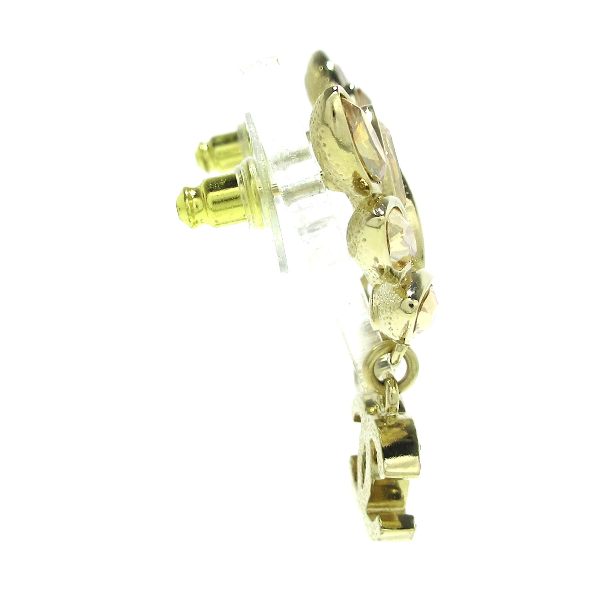 Pendientes de coco con diamantes de imitación dorados CC USADOS