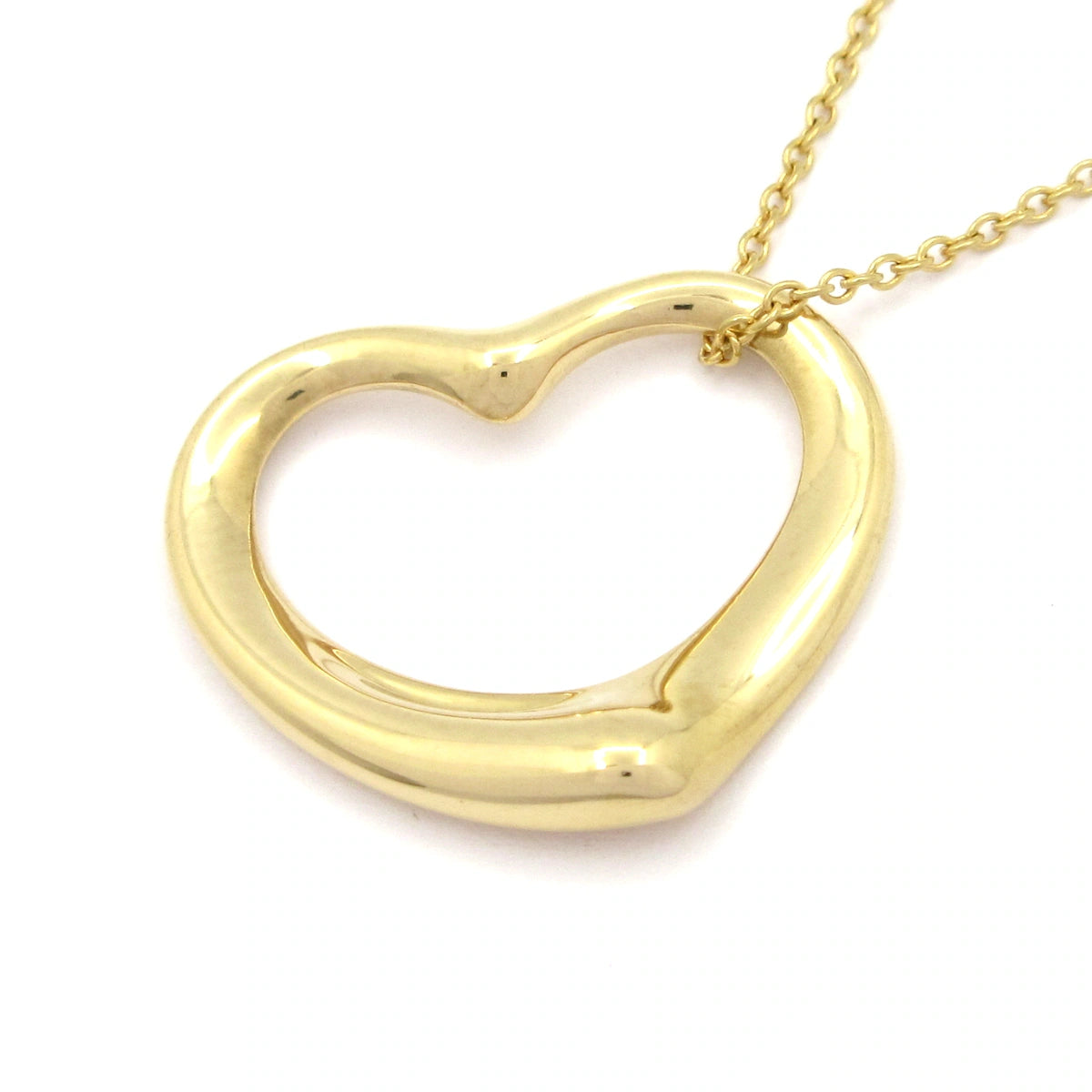 PRE-OWNED Open Heart Necklace 18K Yellow Gold