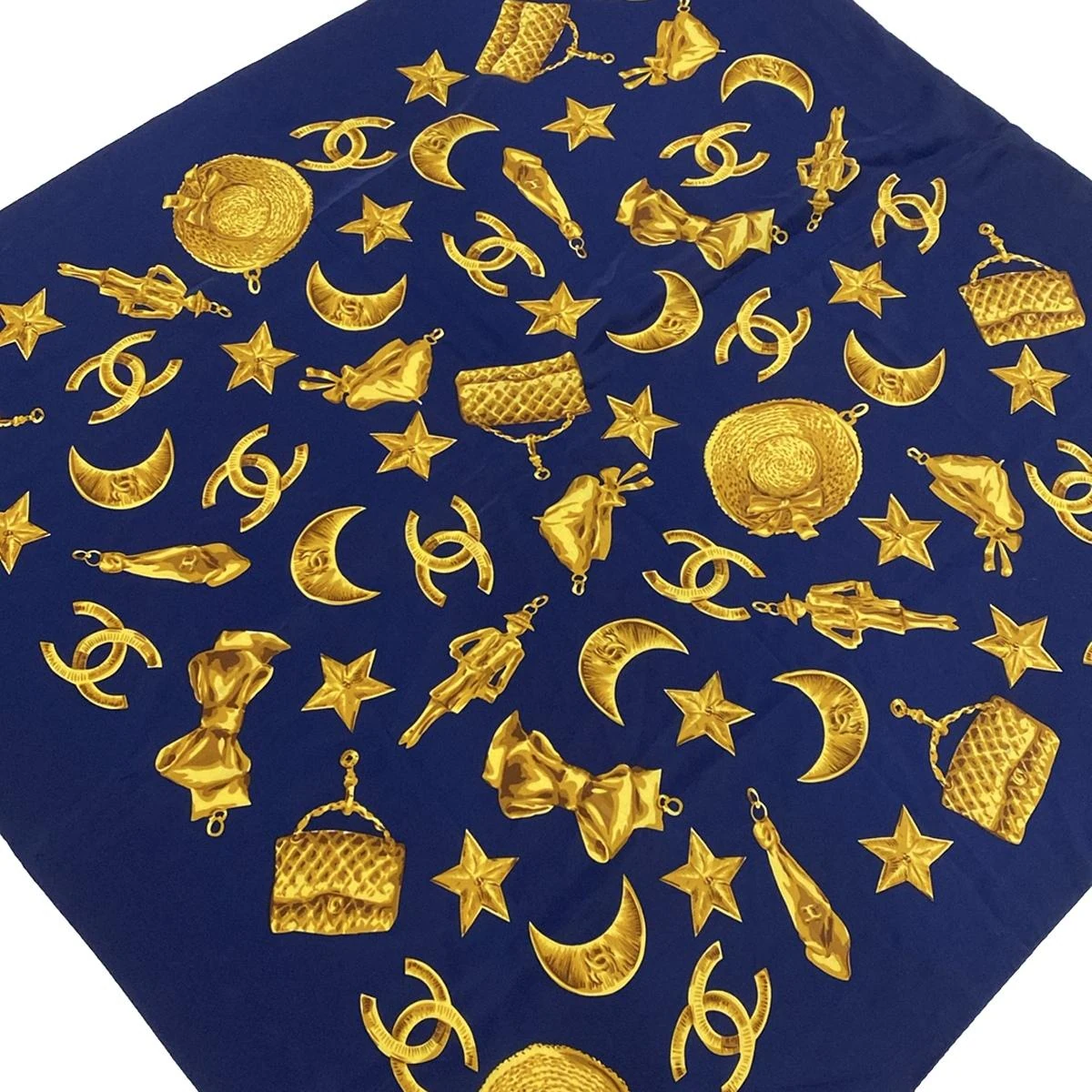 Bufanda con estampado de estrellas azul marino CC USADA