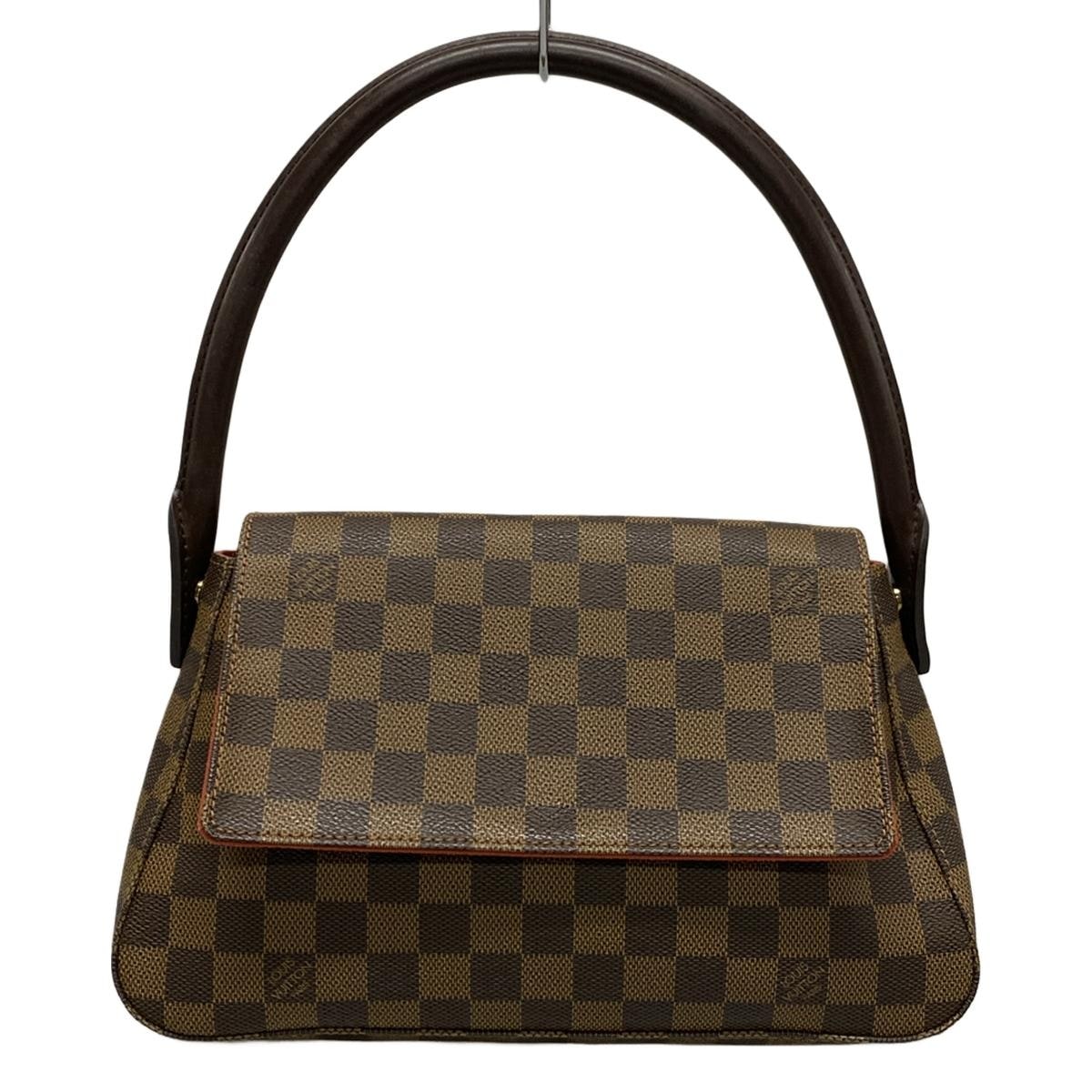 PRE-OWNED LV Damier Ebene Mini Looping Shoulder Bag