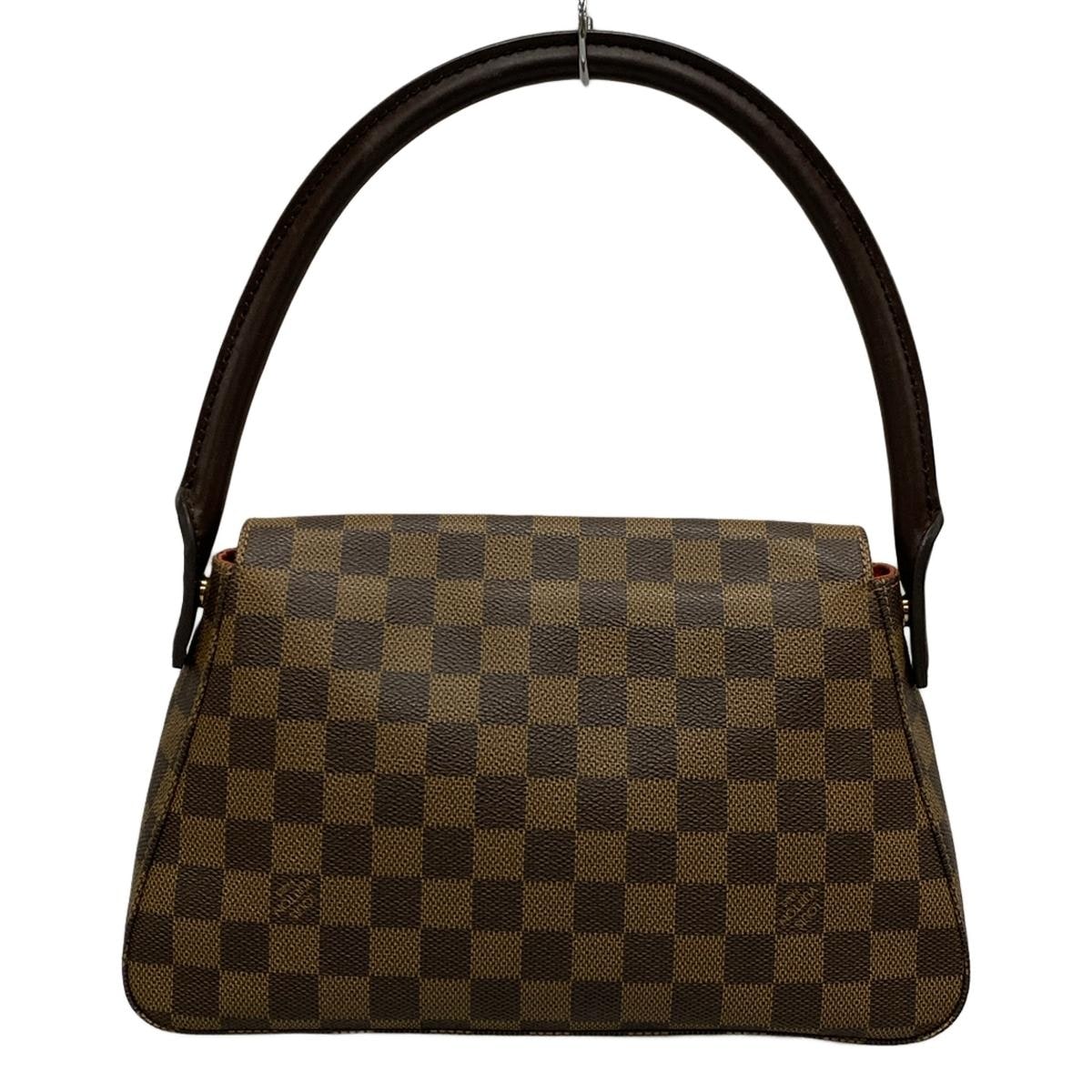 PRE-OWNED LV Damier Ebene Mini Looping Shoulder Bag