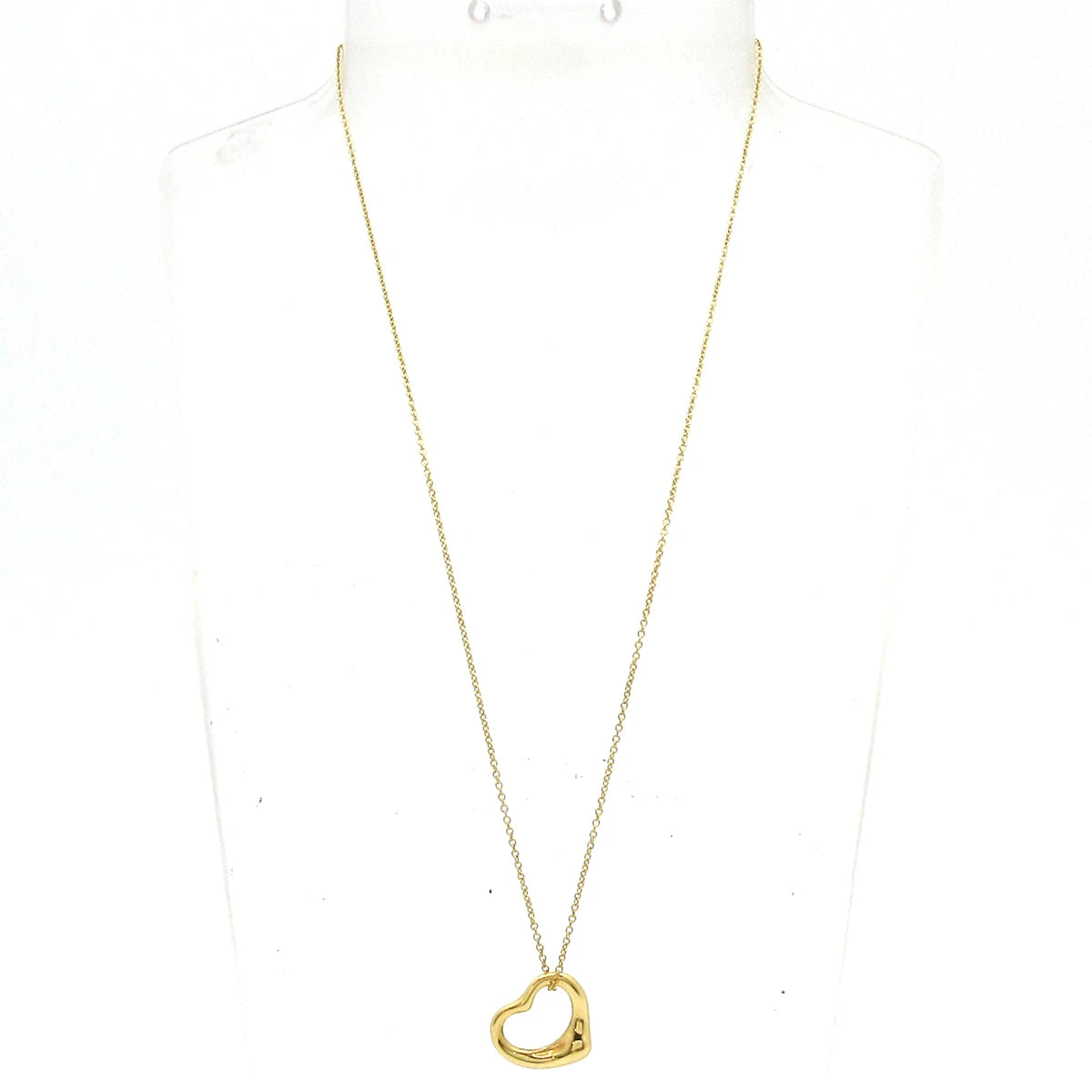 PRE-OWNED Open Heart Necklace 18K Yellow Gold