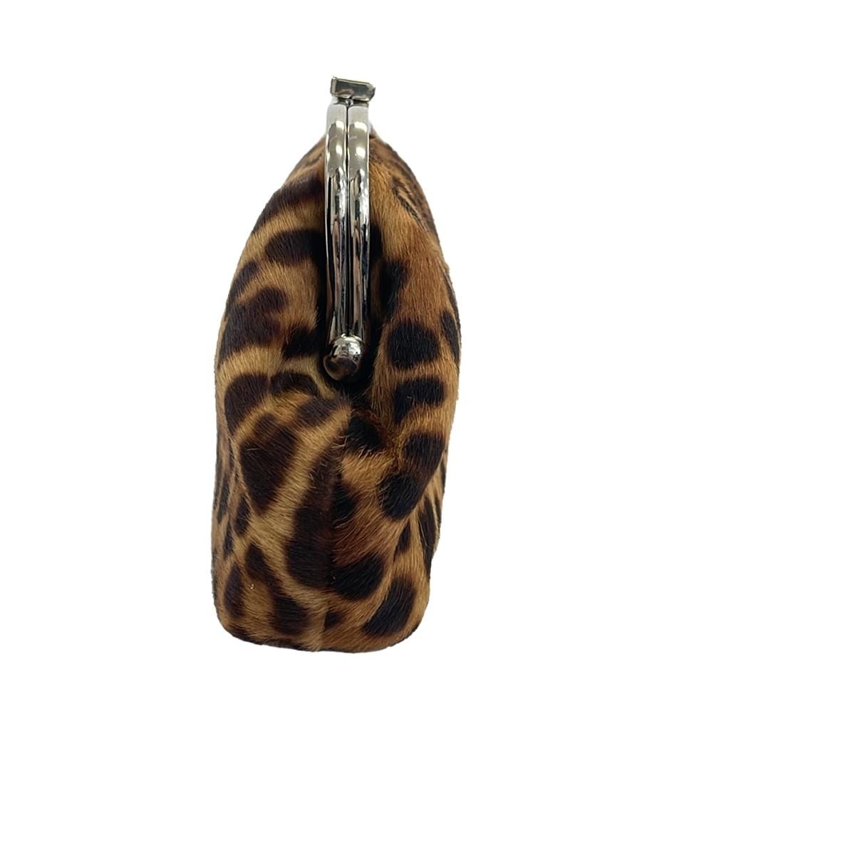 Clutch D&amp;G Leopard Unborn marrón oscuro USADO