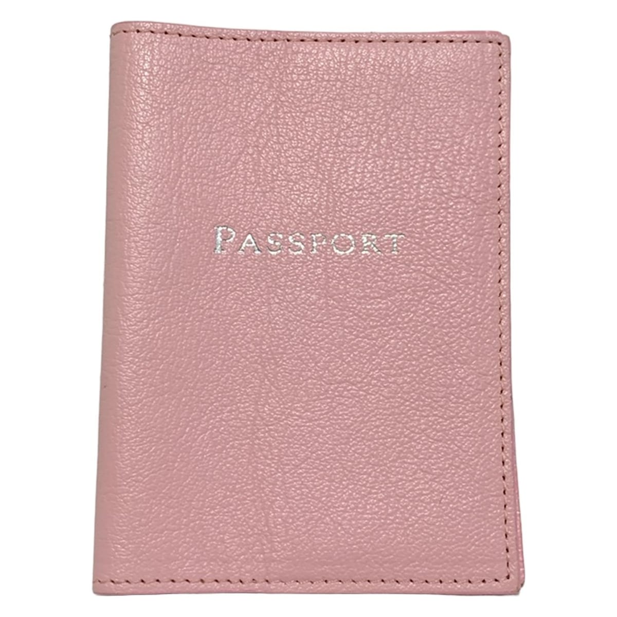 Estuche para pasaporte de cuero rosa claro USADO