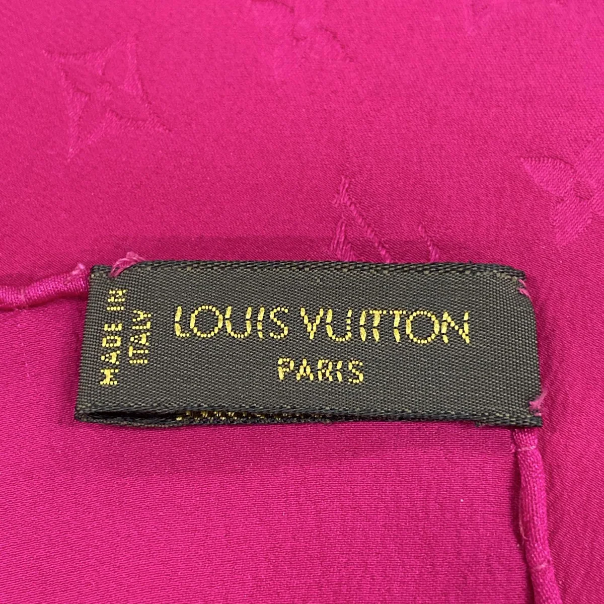 PRE-OWNED LV Silk Scarf Hot Pink