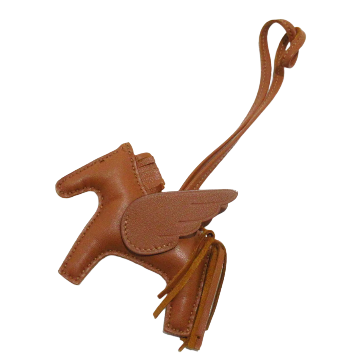 PRE-OWNED Milo Lambskin Swift Rodeo Pegase Horse Bag Charm