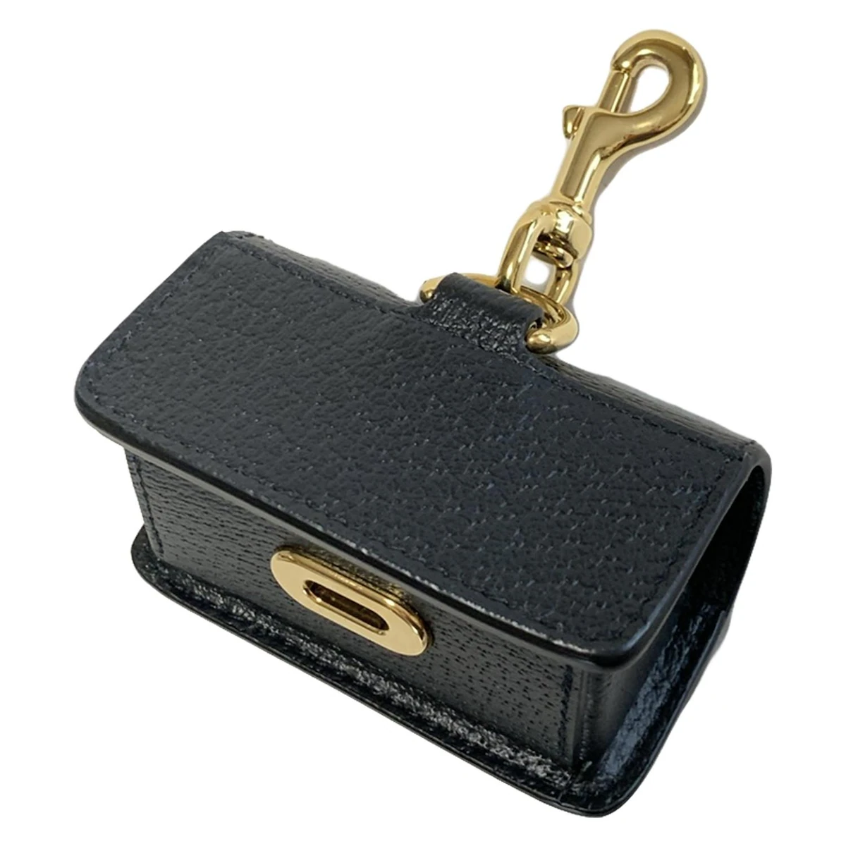 PRE-OWNED GG Black Demetra Etiquette Waste Bag Holder