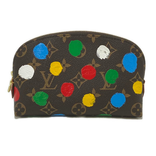 PRE-OWNED LV Pochette Cosmetic Louis Vuitton x Yayoi Kusama Pouch