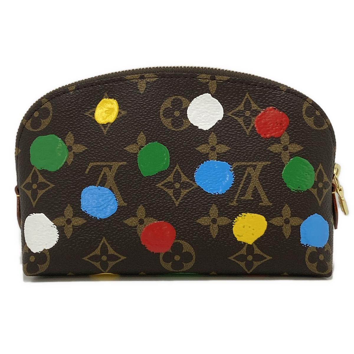PRE-OWNED LV Pochette Cosmetic Louis Vuitton x Yayoi Kusama Pouch