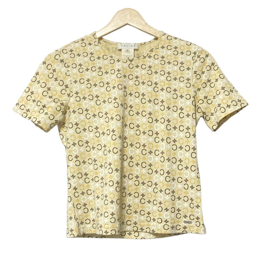 PRE-OWNED Celine Beige & White Women's T-Shirt