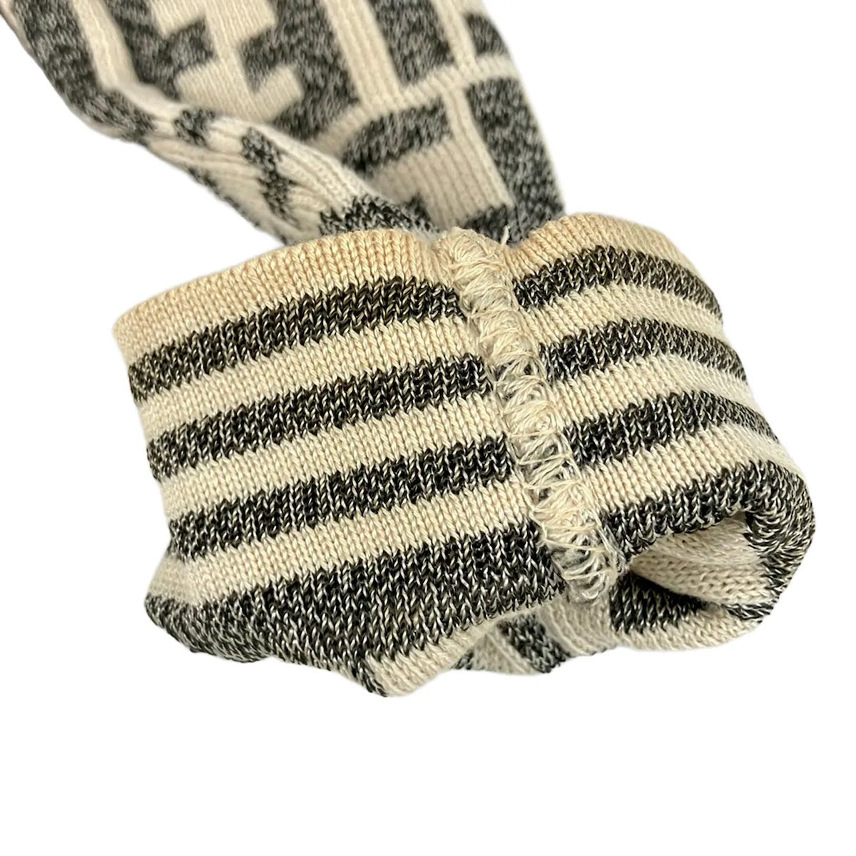 PRE-OWNED FF Zucca Cardigan White Dark Gray Women