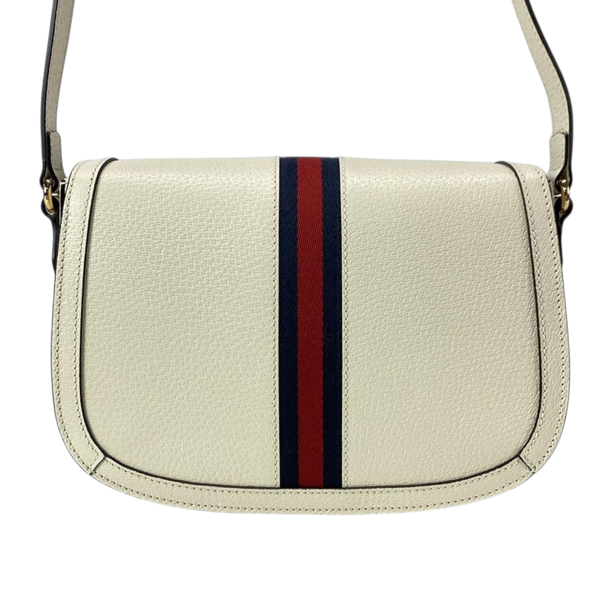 Bolso de hombro Ophidia de piel blanca GG de segunda mano
