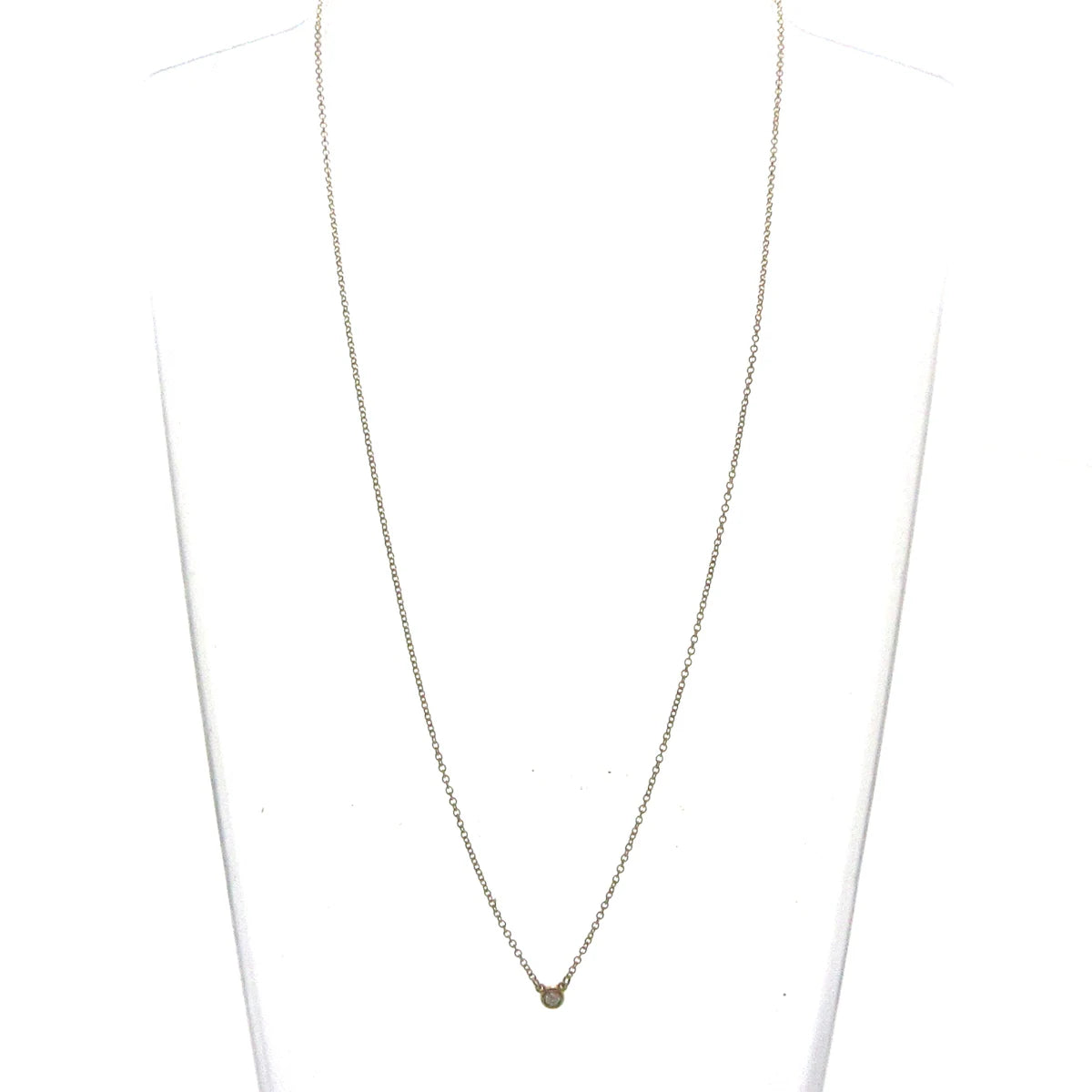 PRE-OWNED 18K Rose Gold Diamond By The Yard Necklace