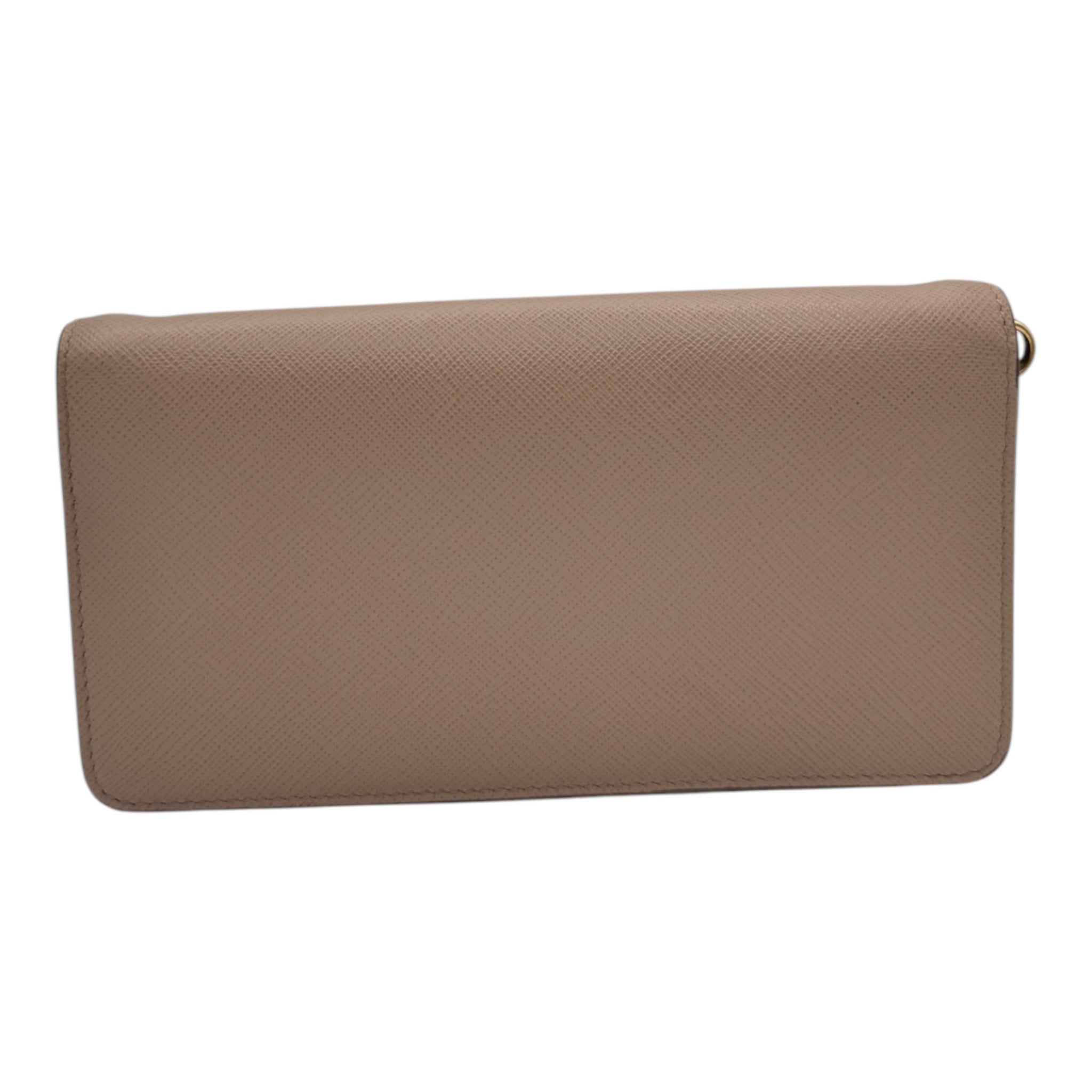 Bolso bandolera de piel saffiano beige USADO