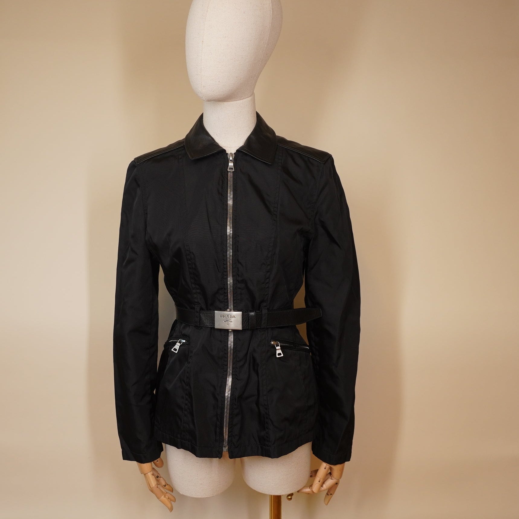 PRE-OWNED PRADA Lightweight Jacket Black Women's size S