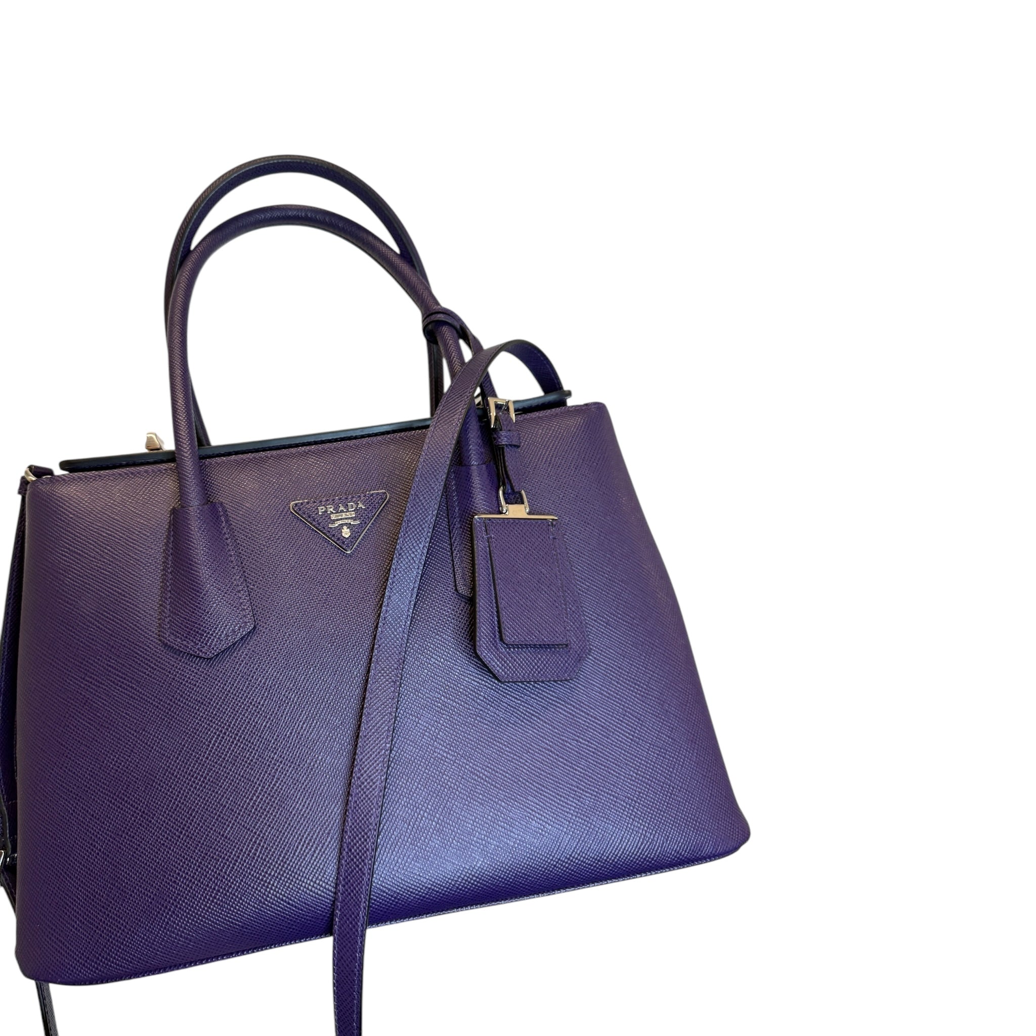 PRE-OWNED Purple Saffianno Cuir Tote