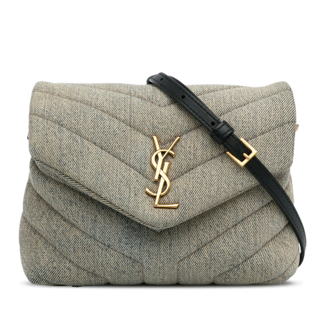 SAINT LAURENT - Denim Toy Loulou Crossbody