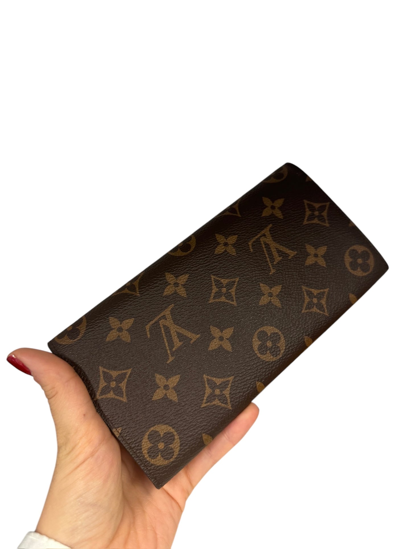 PRE-OWNED LV Monogram Canvas Emilie Wallet