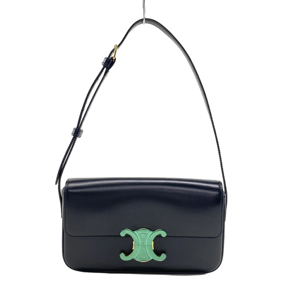 Bolso de hombro Triomphe negro brillante USADO (PARTE 2)