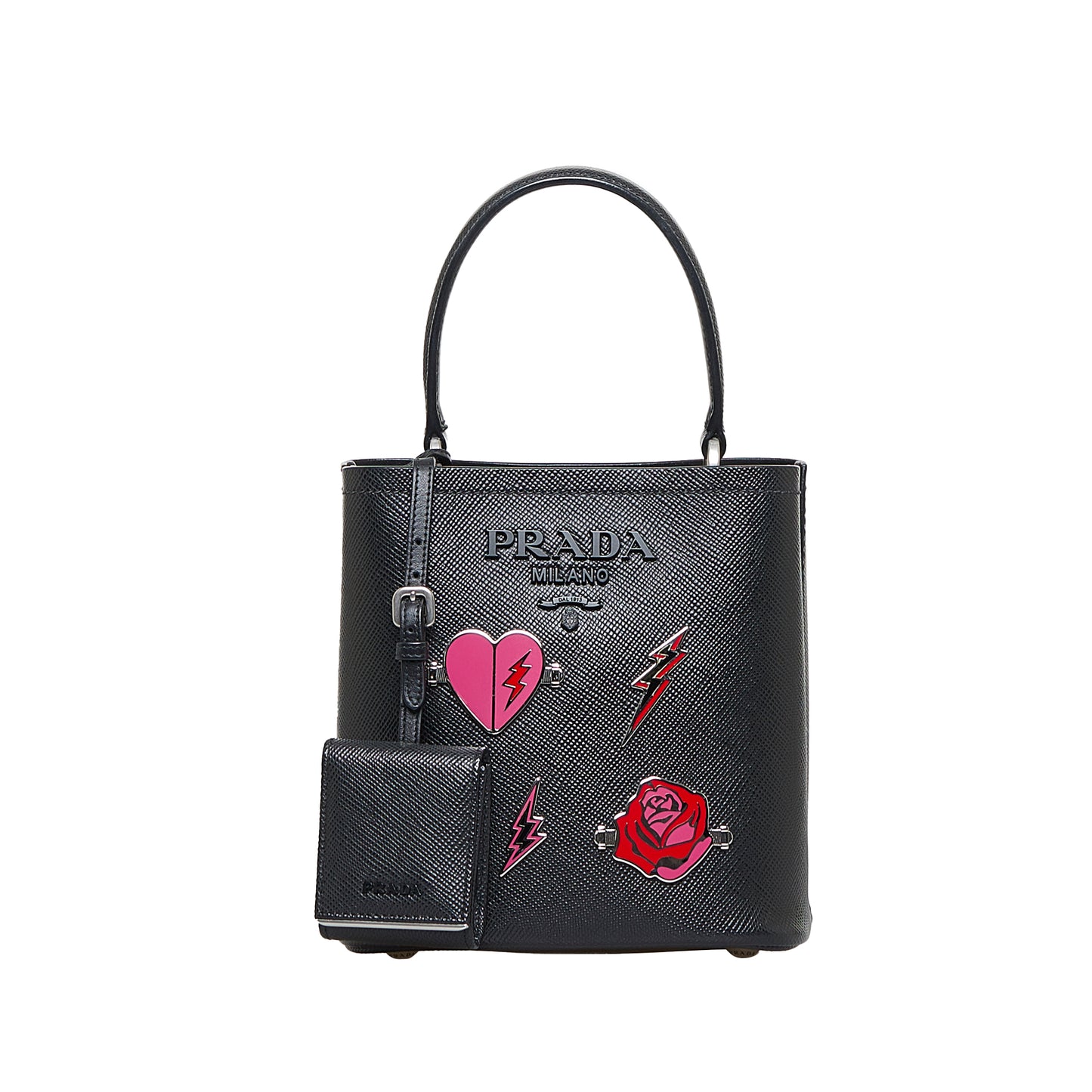 PRADA - Small Embellished Panier Bucket Bag