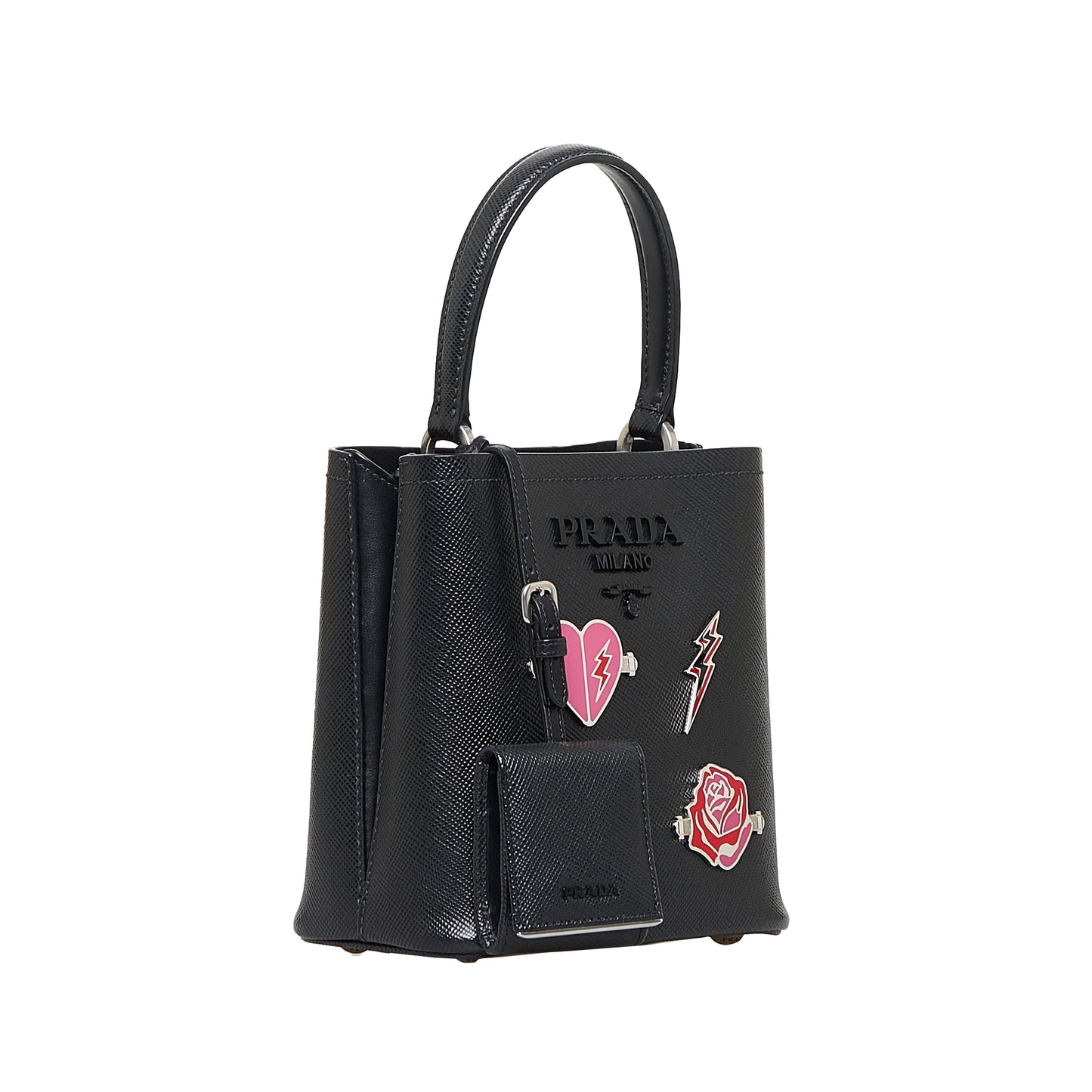 PRADA - Small Embellished Panier Bucket Bag