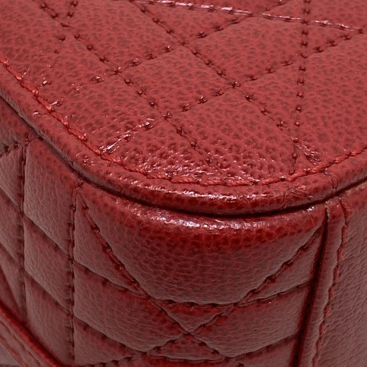 DIOR - Cannage Stitch Red Leather Handbag