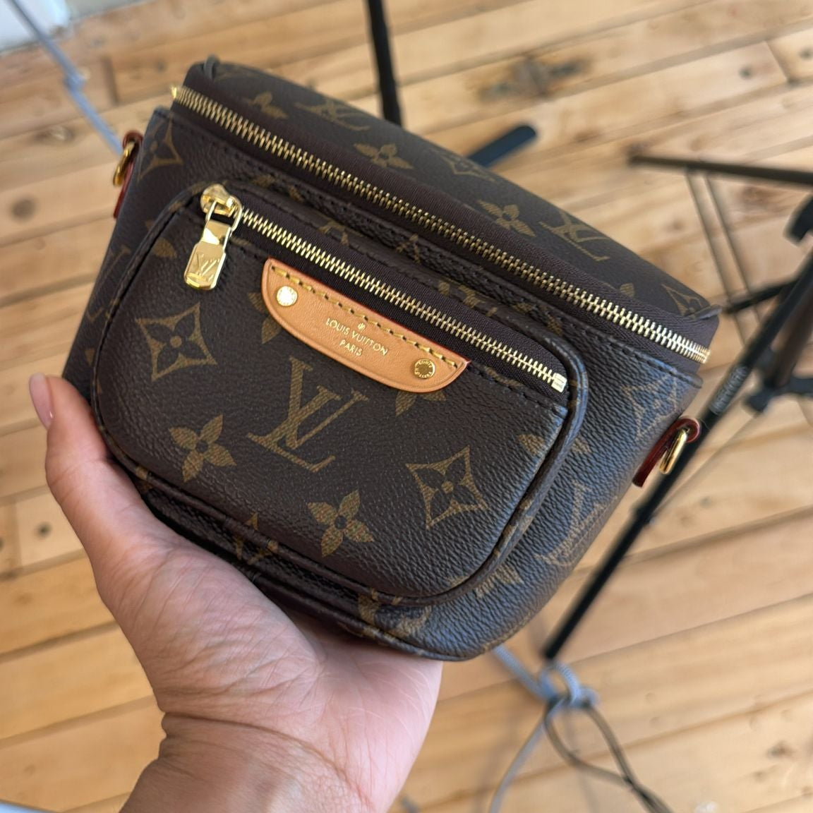PRE-OWNED LV Monogram Canvas Mini Bumbag Crossbody Bag