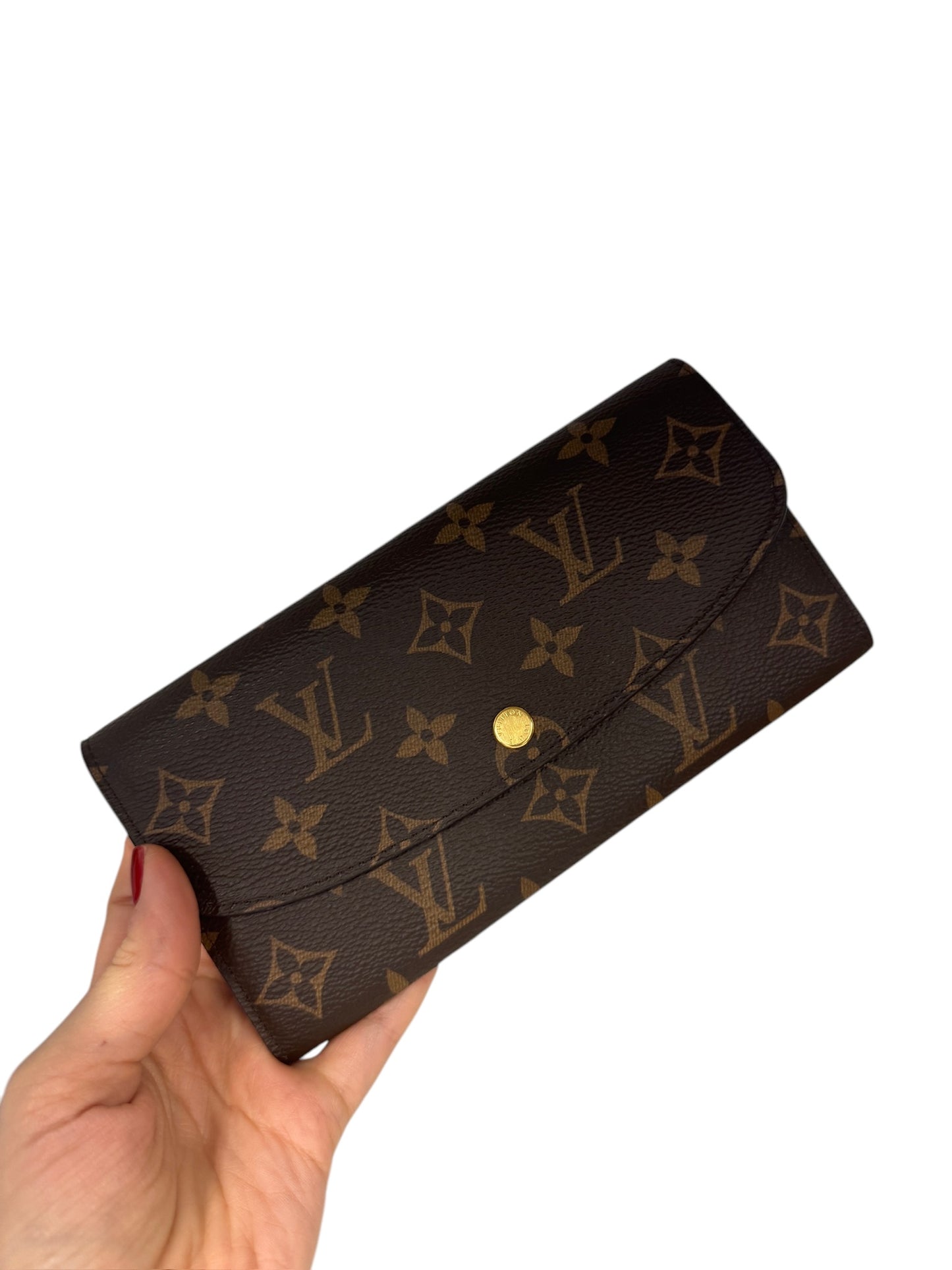 PRE-OWNED LV Monogram Canvas Emilie Wallet