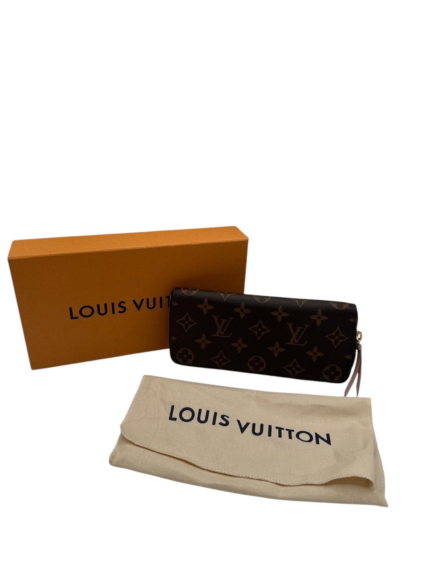 PRE-OWNED LV Monogram Canvas Clemence Wallet