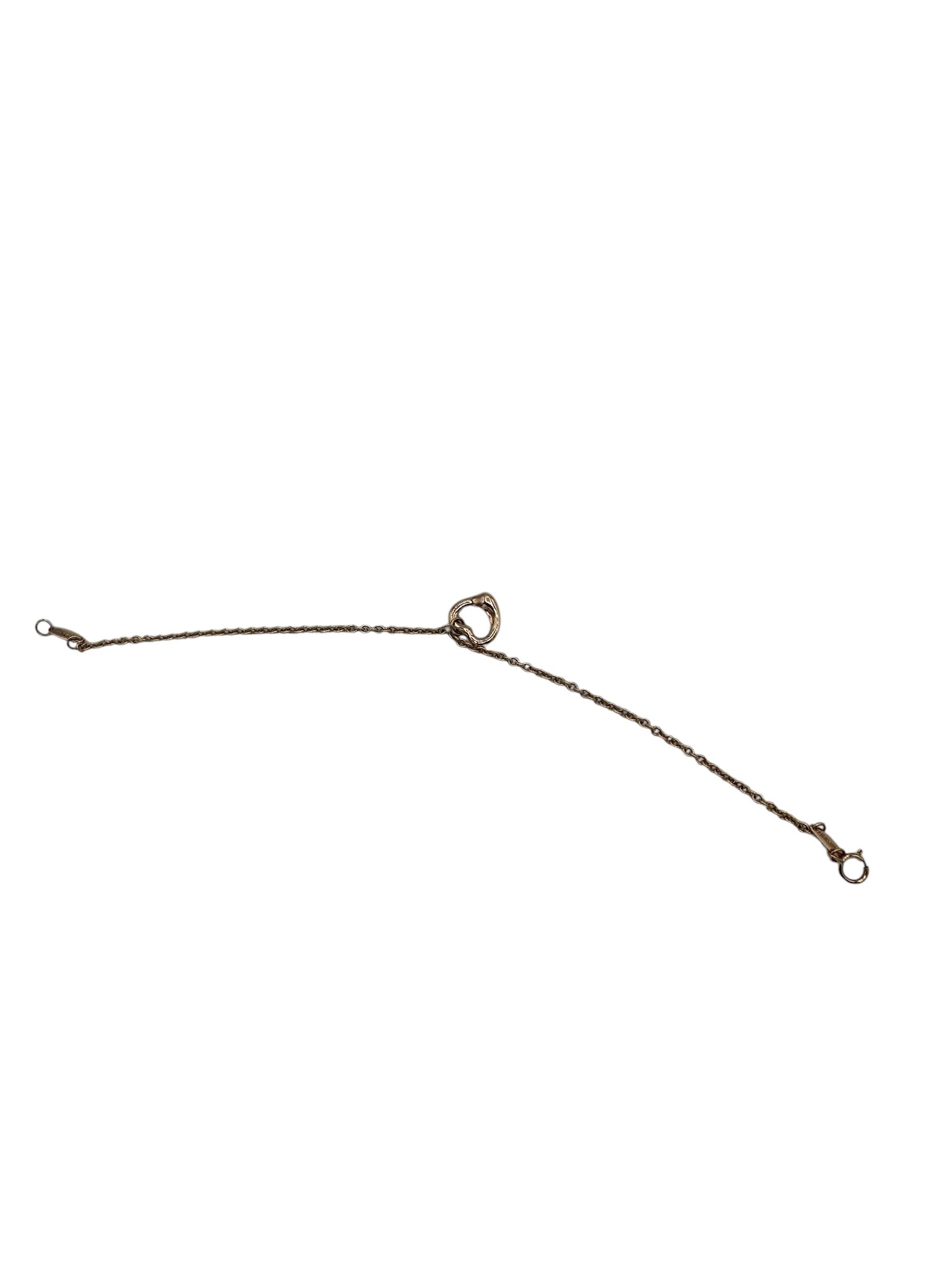 PRE-OWNED 18K Rose Gold Elsa Peretti Diamonds by the Yard Open Heart Bracelet