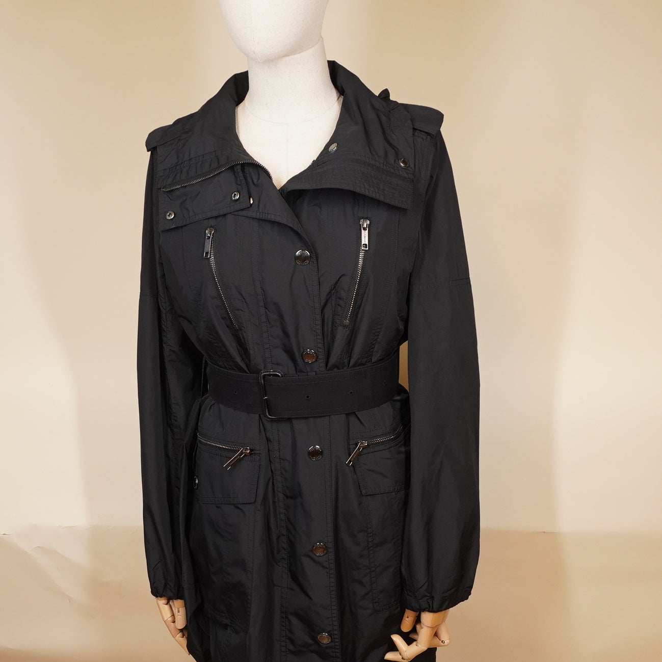PRE-OWNED Burberry London Belted Raincoat with a Hood