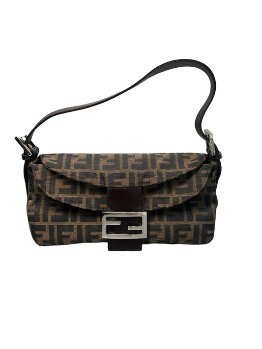 FENDI - Vintage Zucca Double Flap Baguette