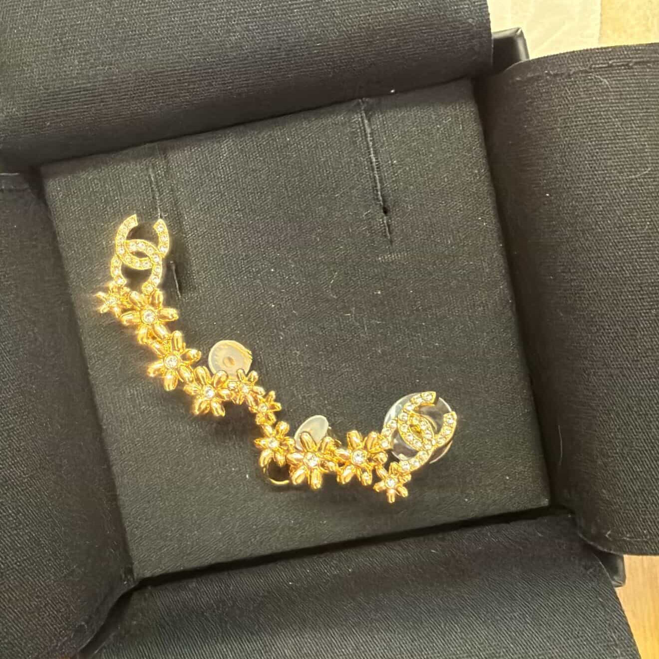 PRE-OWNED CC Ear Climber Earrings