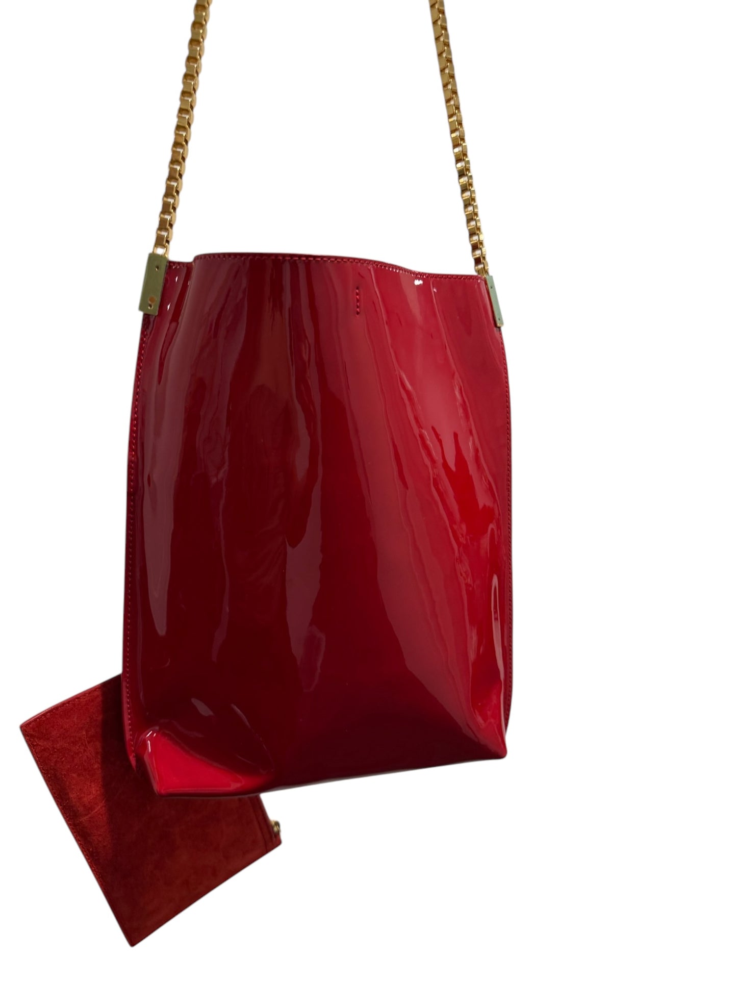 PRE-OWNED Red Patent Small Suzanne Hobo Bag